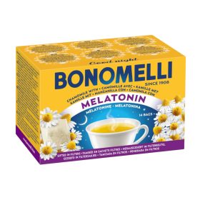   Bonomelli Kamillavirágzat melatoninnal és magnéziummal, filterezett étrend-kiegészítő, 14 filter