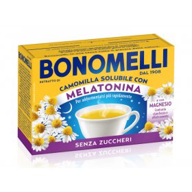   Bonomelli Kamilla melatoninnal és magnéziummal, vaníliaízű instant italpor édesítőszerrel, étrend-kiegészítő, 16 tasak