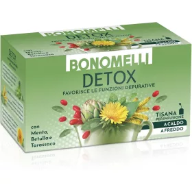   Bonomelli Méregtelenítő gyógytea mentával, pitypanggal, nyírfával és articsókával 16 db filter