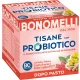 Bonomelli borsmenta, gyömbér és kamilla tartalmú, emésztést segítő, bélkomfort, probiotikum tartalmú gyógytea étrend-kiegészítő, 10 filter