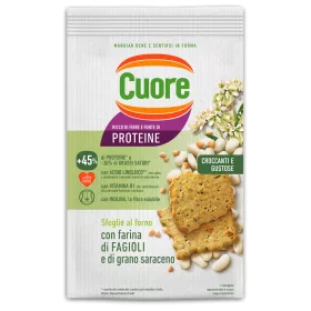   Cuore Sfoglie al forno – sült kréker bab- és hajdinaliszttel, inulinnal, B1-vitaminnal 170g