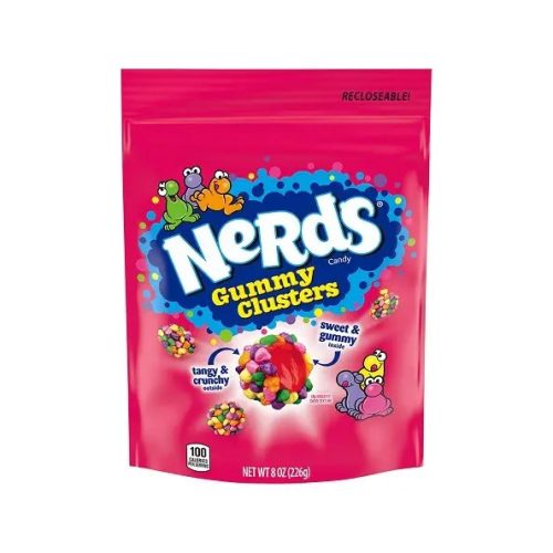 Wonka Nerds Gummy Clusters Rainbow rágós gumicukor 226g