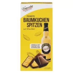   Verpoorten Eierlikör Baumkuchen Spitzen Zartbitter tojáslikőrös fatörzssütemény-falatok étcsokoládéval