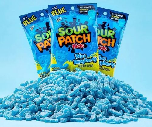 Sour Patch Kids kék málnás savanyú gumicukor 101g