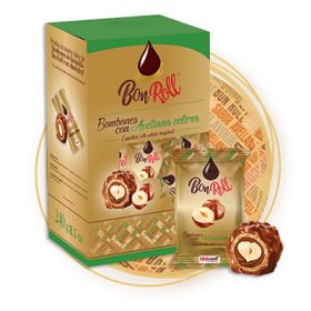   BonRoll bonbon golyó, mogyoró ízesítéssel, dobozban, 112g