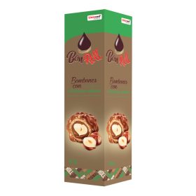   BonRoll bonbon golyó, mogyoró ízesítéssel, dobozban, 42g