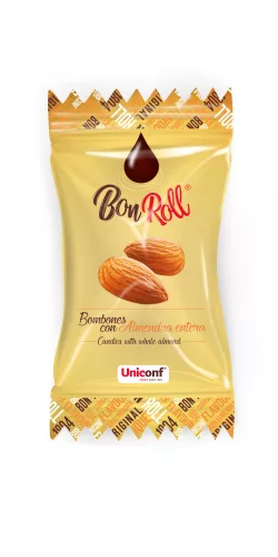 BonRoll bonbon golyó, mandula ízesítéssel, dobozban, 42g
