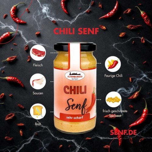 Altenburger Chilis mustár Gluténmentes, Vegán 200ml