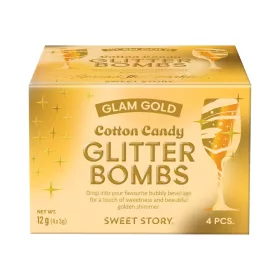   Sweet Story Glitter Bomb Vattacukor Csillámbomba – Csillogó Arany (Glam Gold)