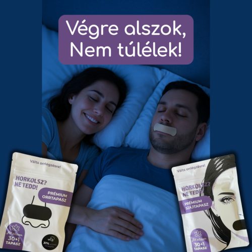 Prémium szájtapasz horkolás ellen – 30db + ajándék orrtapasz
