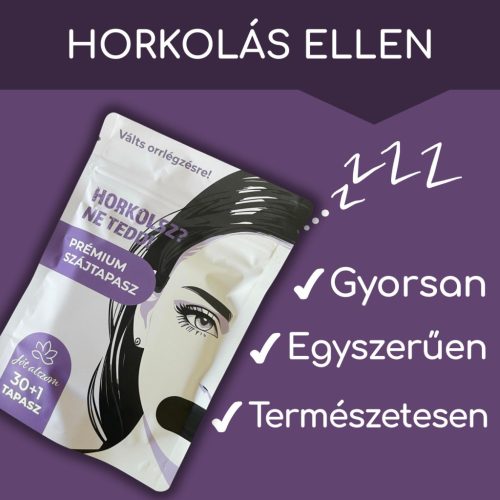 Prémium szájtapasz horkolás ellen – 30db + ajándék orrtapasz