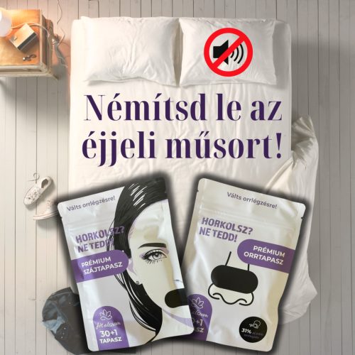 Prémium szájtapasz horkolás ellen – 30db + ajándék orrtapasz