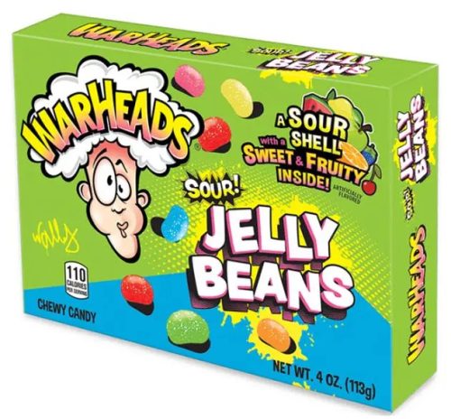 Warheads Jelly Beans savanyú-gyümölcsös drazsé 113g