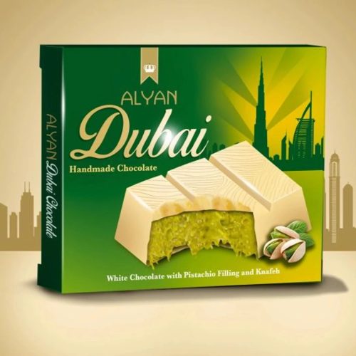Alyan Dubai Pistachio Chocolate pisztáciás fehér csoki 100g