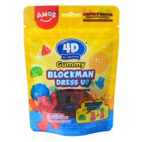   Amos 4D Öltöztethető vegyes gyümölcsízű építhető gumicukor 85g