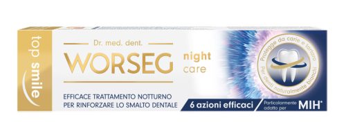 Worseg top smile night care Fogzománc erősítő fogkrém esti használatra, 75 ml