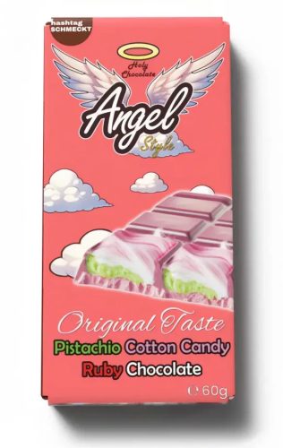 Hashtag Schmeckt Angel Style Ruby pisztáciakrém és vattacukor töltelékkel 60g