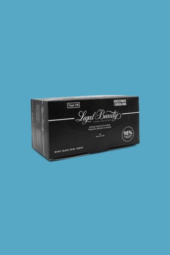 LEGAL BEAUTY Type IIR 3 rétegű sebészeti arcmaszk - Fekete - 50 db/doboz