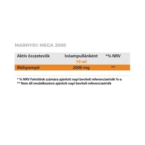 MARNYS MEGA 2000 MÉHPEMPŐT TARTALMAZÓ FOLYÉKONY ÉTREND-KIEGÉSZÍTŐ TRIÓ CSOMAG