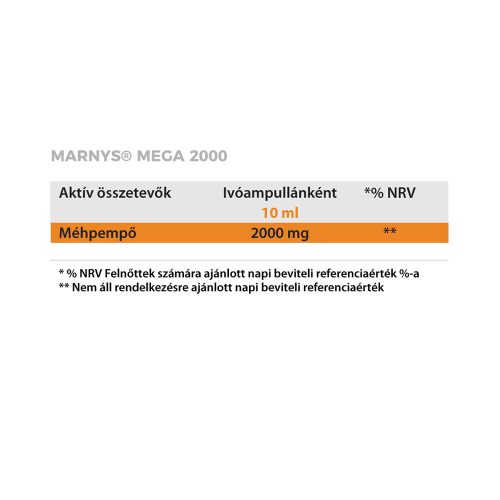 MARNYS MEGA 2000 MÉHPEMPŐT TARTALMAZÓ FOLYÉKONY ÉTREND-KIEGÉSZÍTŐ