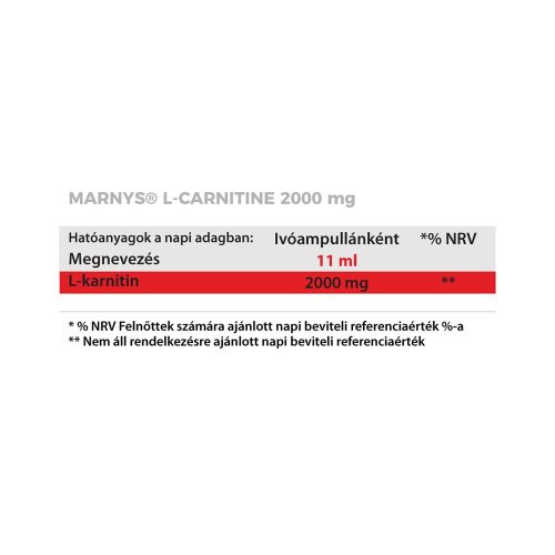 MARNYS L-CARNITINE 2000 MG DUÓ CSOMAG