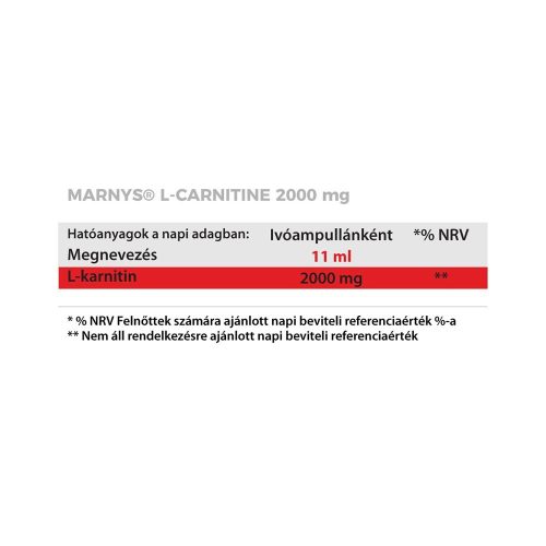 MARNYS L-CARNITINE 2000 MG TRIÓ CSOMAG