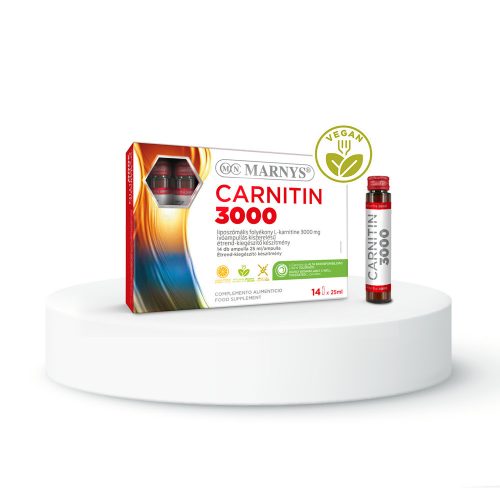 MARNYS CARNITINE 3000 MG L-KARNITIN -TARTARÁTOT TARTALMAZÓ IVÓAMPULLÁS KISZERELÉSŰ FOLYÉKONY ÉTRENDKIEGÉSZÍTŐ-KÉSZÍTMÉNY