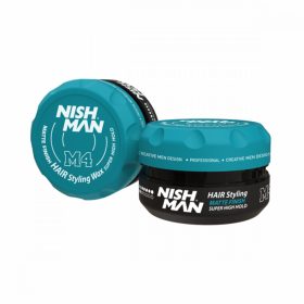   Nish Man M4 Matte Finish Hair Styling Wax Super High Hold - 100 ml 
