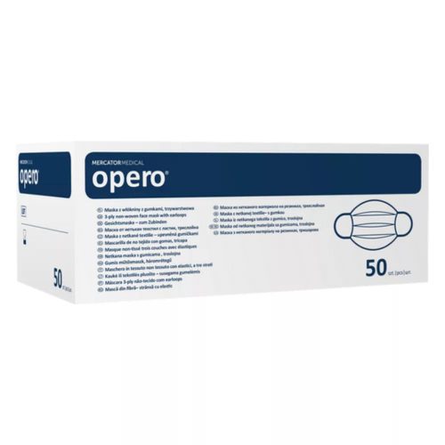 MERCATOR TypeII 3 rtg, nem szőtt textil arcmaszk KÉK - 50db/doboz