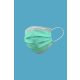 Mercator opero® type II 3-rétegű nem szőtt textil anyagú, gumis sebészi-műtős arcmaszk - Zöld - 50 db/doboz